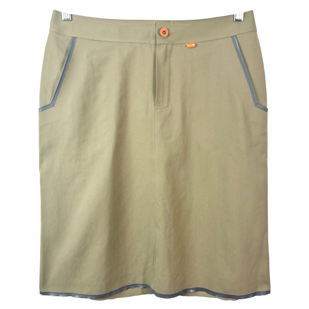 Merrell Khaki Cotton Blend Pencil Skirt with Pockets size 8